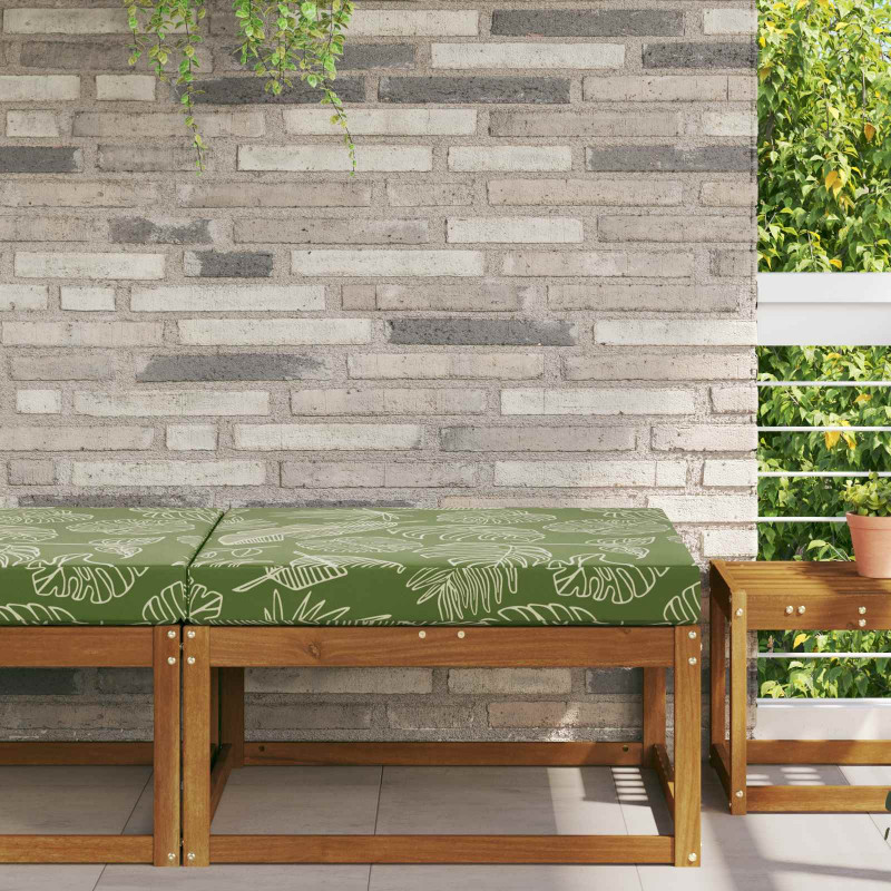 Poduszka do sofy na zewnątrz Wzór liścia 80 x 80 x 8 cm