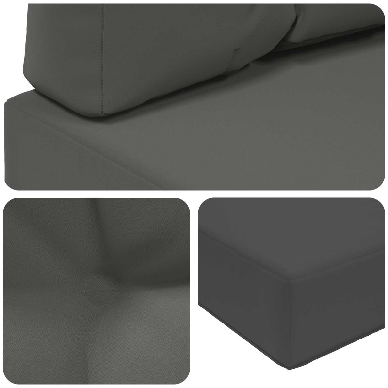 Poduszka do sofy na zewnątrz 2 pcs Antracyt Poliester