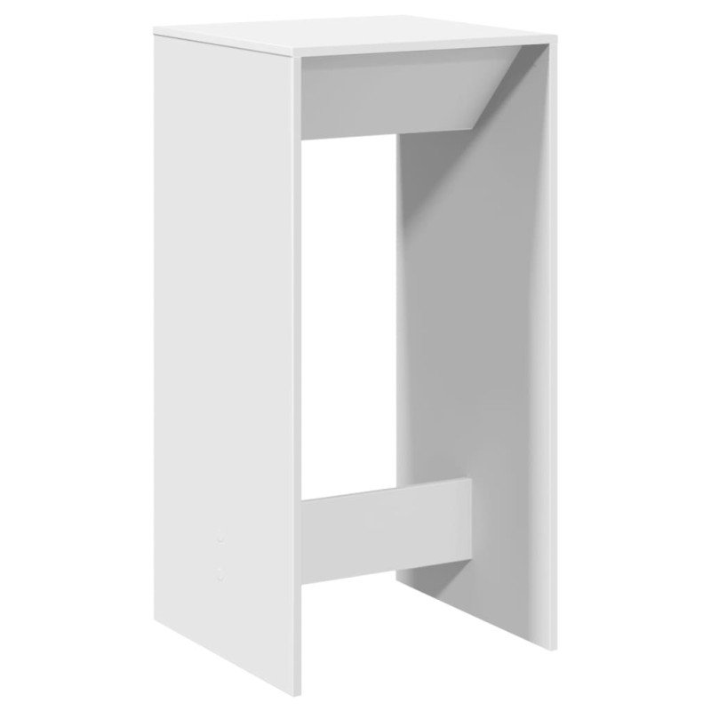 Stolik barowy, biały, 51x50x103,5 cm, materiał drewnopochodny