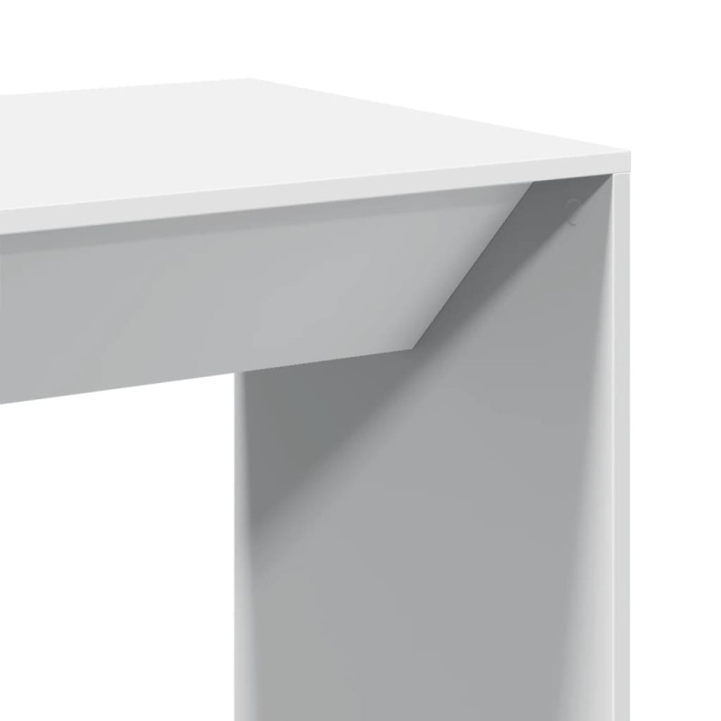 Stolik barowy, biały, 51x50x103,5 cm, materiał drewnopochodny
