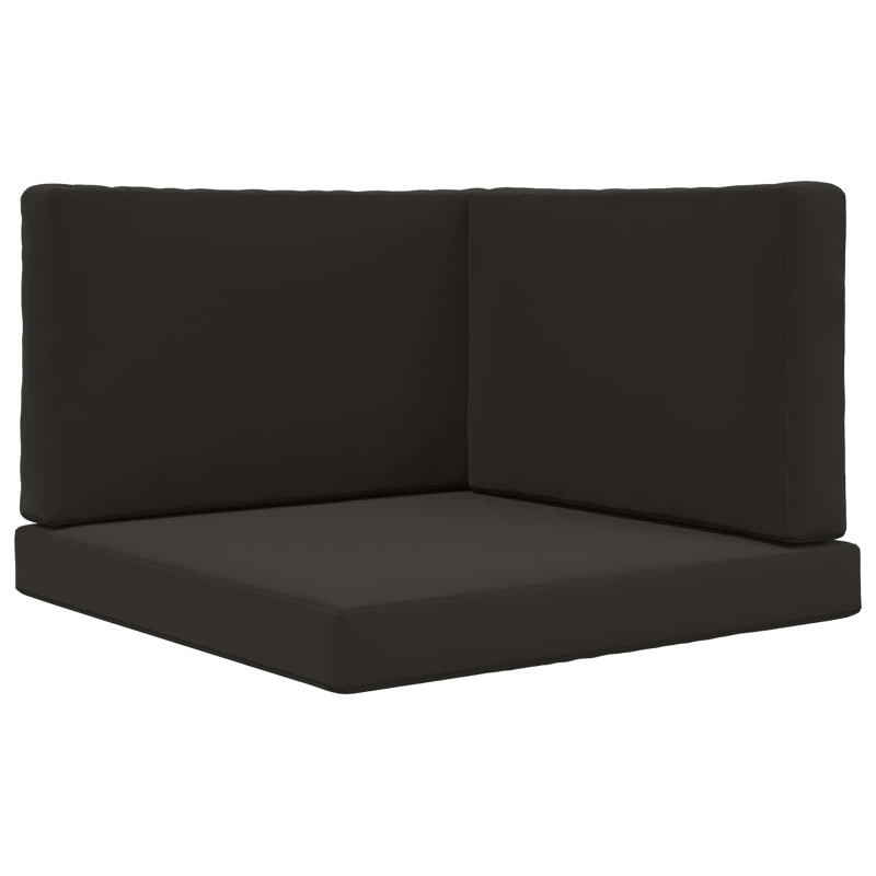 Poduszka do sofy na zewnątrz 3 pcs Czarny Poliester