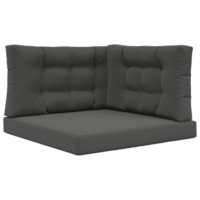 Poduszka do sofy na zewnątrz 3 pcs Antracyt Poliester