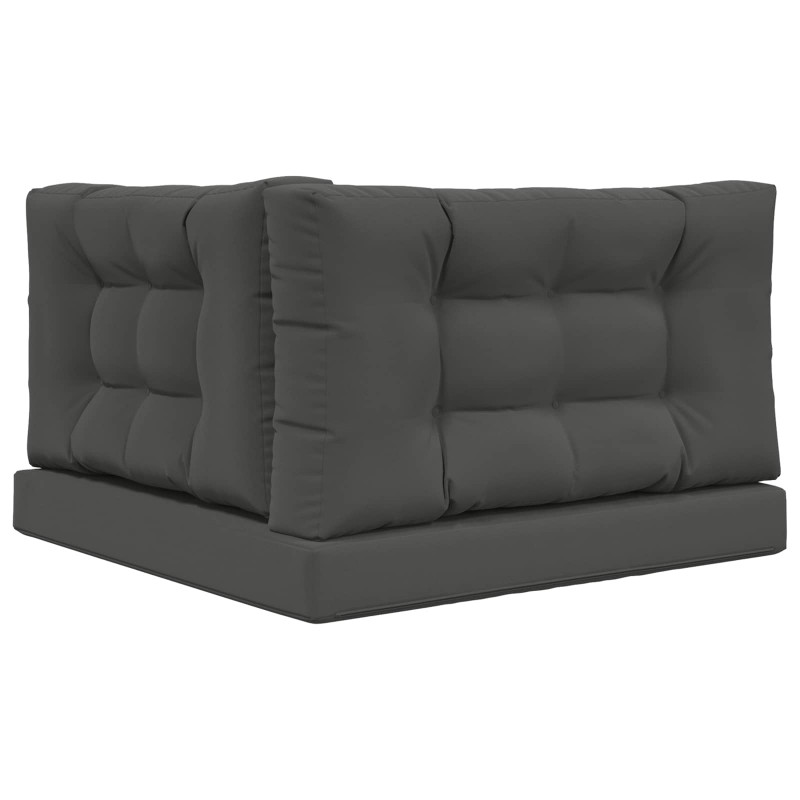 Poduszka do sofy na zewnątrz 3 pcs Antracyt Poliester