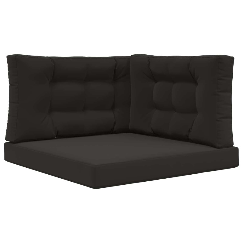 Poduszka do sofy na zewnątrz 3 pcs Czarny Poliester
