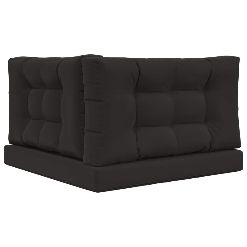 Poduszka do sofy na zewnątrz 3 pcs Czarny Poliester