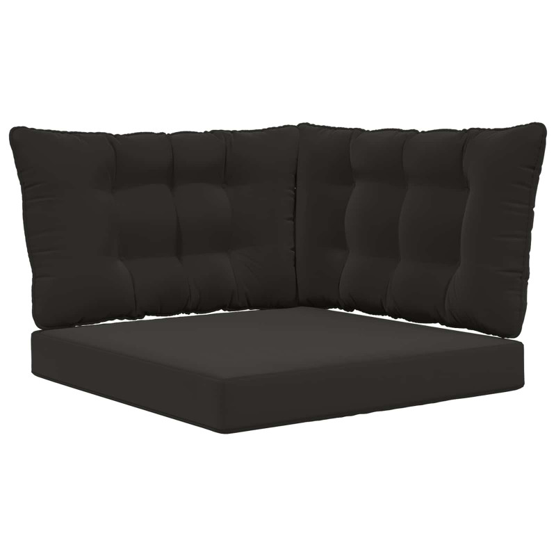 Poduszka do sofy na zewnątrz 3 pcs Czarny Poliester