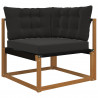 Poduszka do sofy na zewnątrz 3 pcs Czarny Poliester