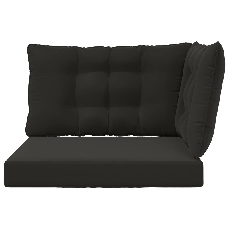 Poduszka do sofy na zewnątrz 3 pcs Czarny Poliester