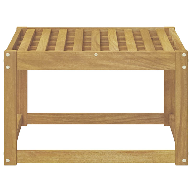 Outdoor Hocker Lite Drewno Akacji Biały 59 x 59 x 37 cm