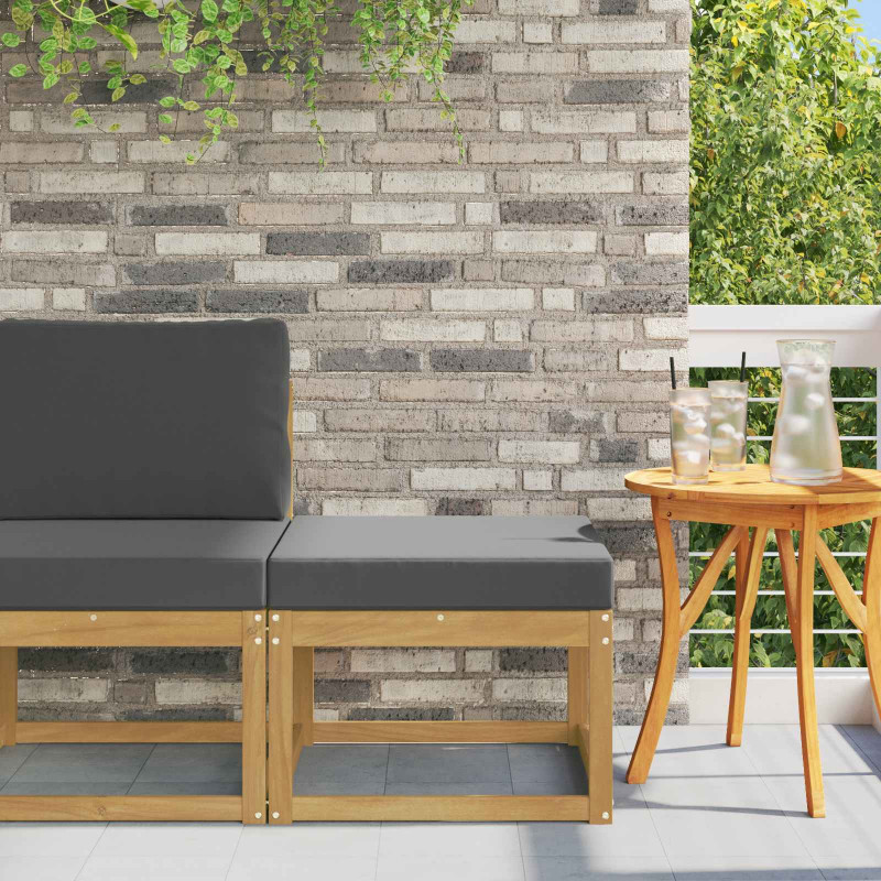 Outdoor Hocker Lite Drewno Akacji Biały