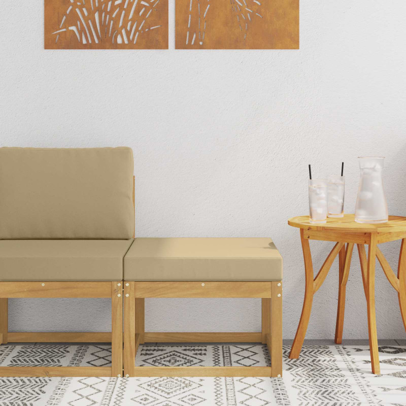 Outdoor Hocker Lite Drewno Akacji Biały
