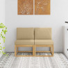 2 Sztuka Środkowa sofa ogrodowa Lite Drewno Akacji Biały