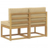 2 Sztuka Środkowa sofa ogrodowa Lite Drewno Akacji Biały
