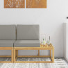 Sofa końcowa na zewnątrz z poduszką Biały 91 x 63 x 73 cm