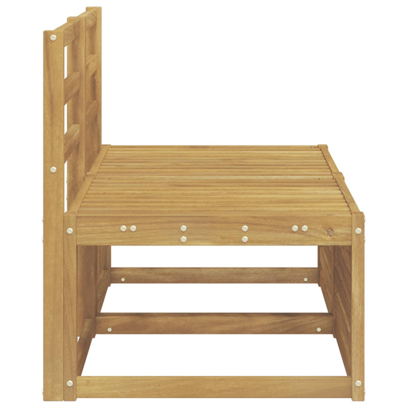2 Sztuka Środkowa sofa ogrodowa Lite Drewno Akacji Biały