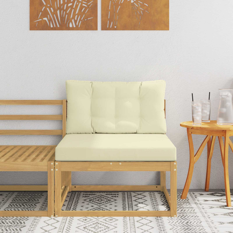 Środkowa sofa ogrodowa Poliester Biały