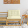 Środkowa sofa ogrodowa Poliester Biały