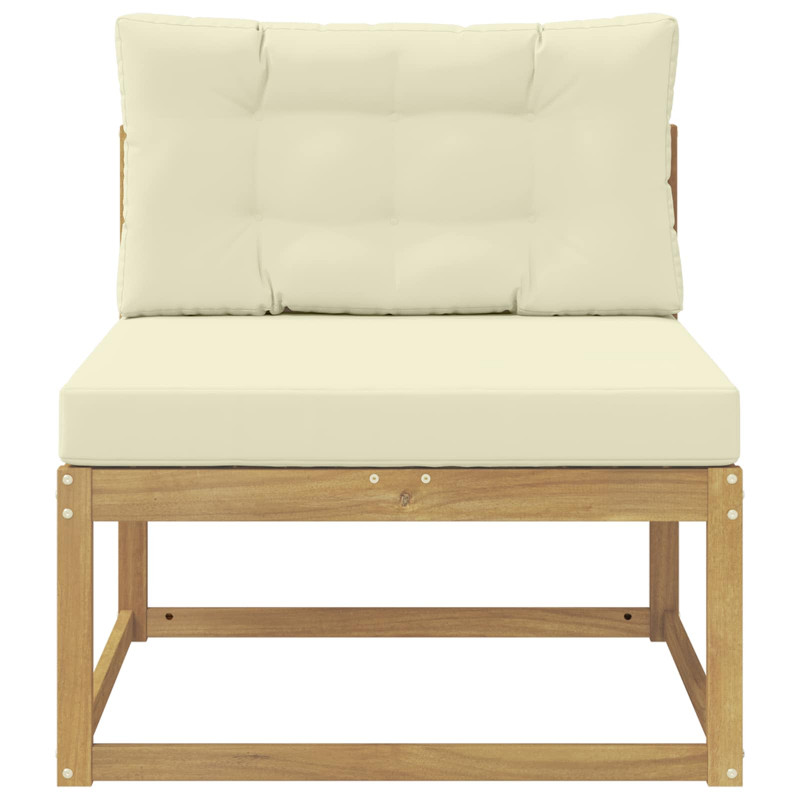 Środkowa sofa ogrodowa Poliester Biały