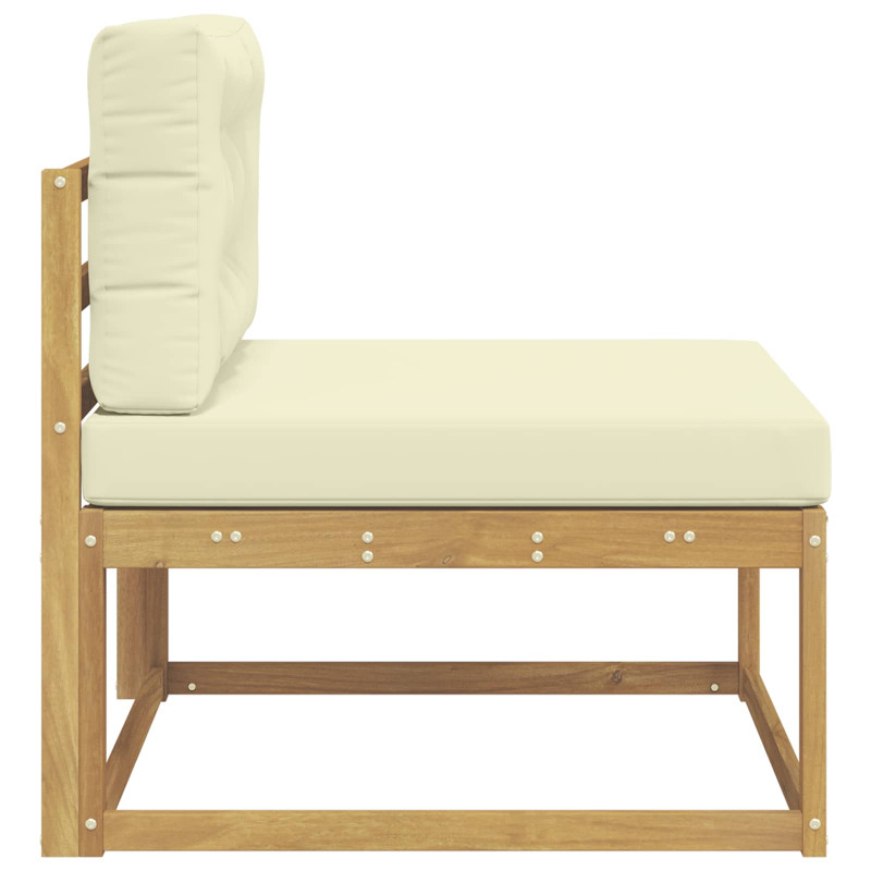 Środkowa sofa ogrodowa Poliester Biały
