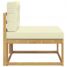 Środkowa sofa ogrodowa Poliester Biały
