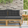 Środkowa sofa ogrodowa Poliester Biały