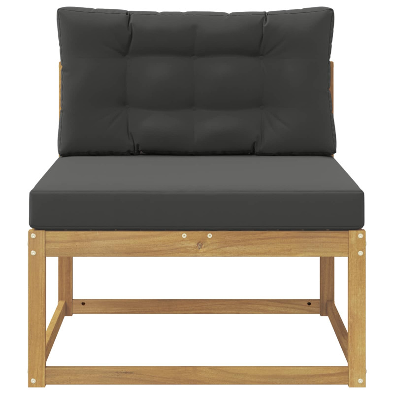Środkowa sofa ogrodowa Poliester Biały