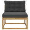 Środkowa sofa ogrodowa Poliester Biały