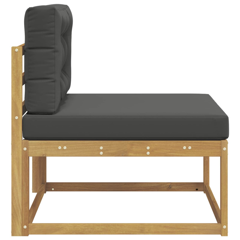 Środkowa sofa ogrodowa Poliester Biały