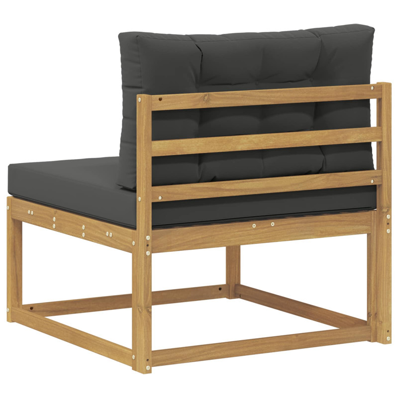 Środkowa sofa ogrodowa Poliester Biały