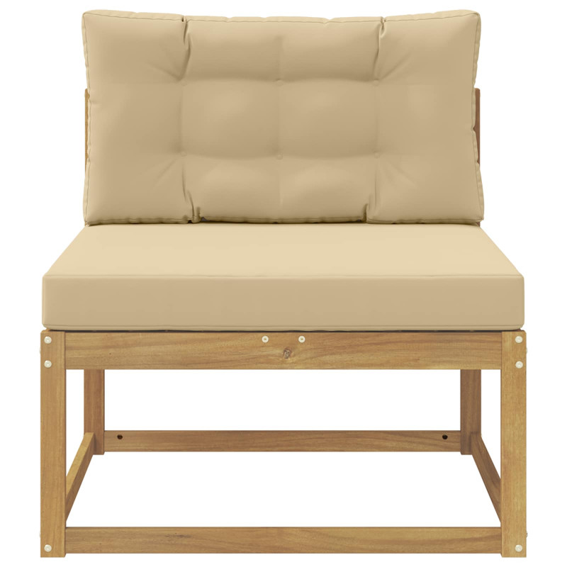 Środkowa sofa ogrodowa Poliester Biały