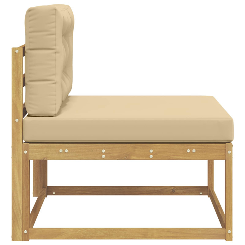 Środkowa sofa ogrodowa Poliester Biały