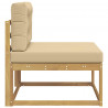 Środkowa sofa ogrodowa Poliester Biały