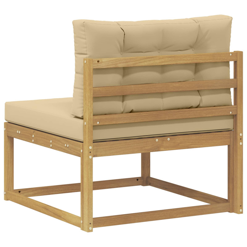 Środkowa sofa ogrodowa Poliester Biały