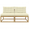 2 Sztuka Środkowa sofa ogrodowa Poliester Biały