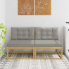 2 Sztuka Środkowa sofa ogrodowa Poliester Biały