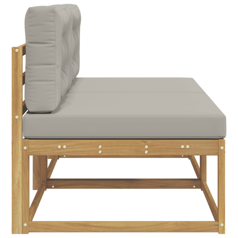 2 Sztuka Środkowa sofa ogrodowa Poliester Biały