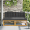 2 Sztuka Środkowa sofa ogrodowa Poliester Biały