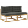 2 Sztuka Środkowa sofa ogrodowa Poliester Biały