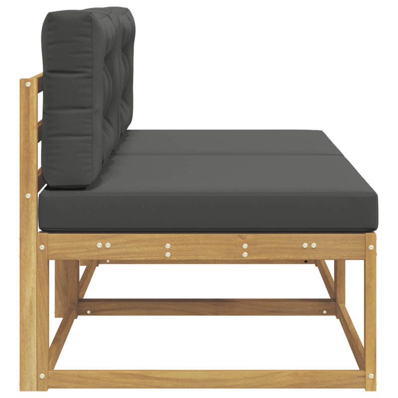 2 Sztuka Środkowa sofa ogrodowa Poliester Biały