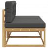 2 Sztuka Środkowa sofa ogrodowa Poliester Biały