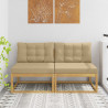 2 Sztuka Środkowa sofa ogrodowa Poliester Biały