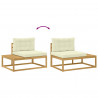 Sofa końcowa na zewnątrz Biały 115 x 83 x 73 cm Poliester
