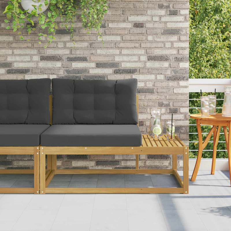 Sofa końcowa na zewnątrz Biały 115 x 83 x 73 cm Poliester