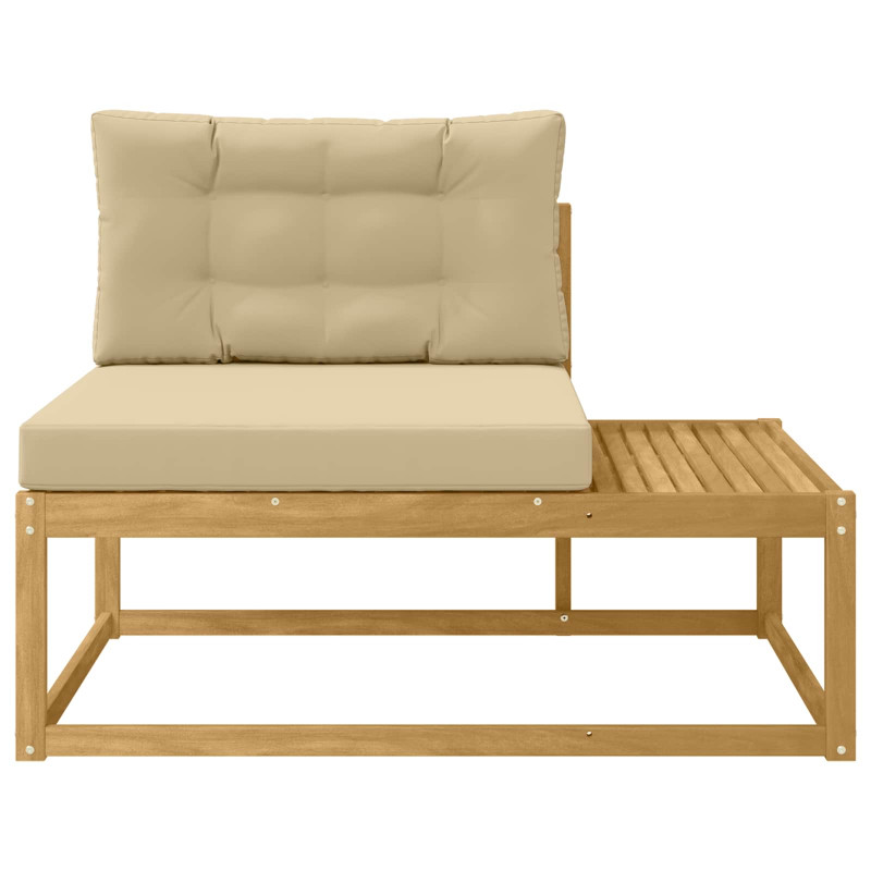 Sofa końcowa na zewnątrz Biały 115 x 83 x 73 cm Poliester