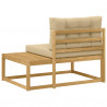 Sofa końcowa na zewnątrz Biały 115 x 83 x 73 cm Poliester