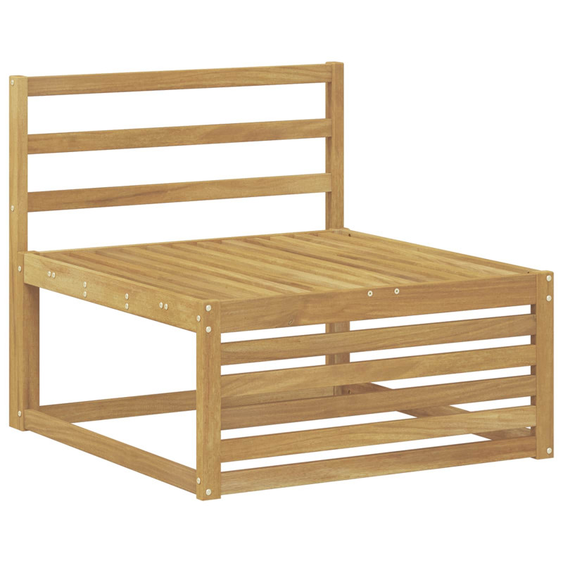 Środkowa sofa ogrodowa Lite Drewno Akacji Biały 83 x 79 x 73 cm