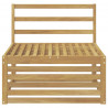 Środkowa sofa ogrodowa Lite Drewno Akacji Biały 83 x 79 x 73 cm