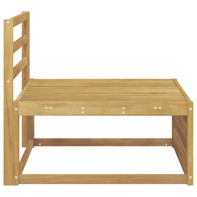 Środkowa sofa ogrodowa Lite Drewno Akacji Biały 83 x 79 x 73 cm