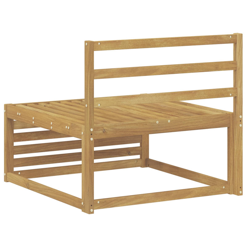 Środkowa sofa ogrodowa Lite Drewno Akacji Biały 83 x 79 x 73 cm
