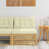 Środkowa sofa ogrodowa Lite Drewno Akacji Biały 83 x 79 x 73 cm